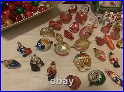 Vintage Mercury Glass Christmas Ornaments Lot