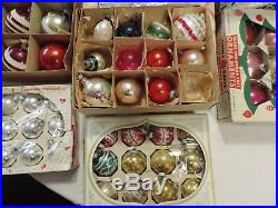 Vintage Mercury Glass Christmas Ornaments Lot Most Shiny Brite USA Made