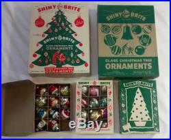 Vintage Mercury Glass Christmas Ornaments Lot Most Shiny Brite USA Made Indent