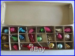 Vintage Mercury Glass Feather Christmas Tree Ornament & Topper Box Japan