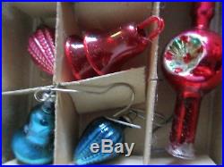 Vintage Mercury Glass Feather Christmas Tree Ornament & Topper Box Japan