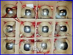 Vintage Mica Indent Diorama Mercury Glass Christmas Ornaments Japan