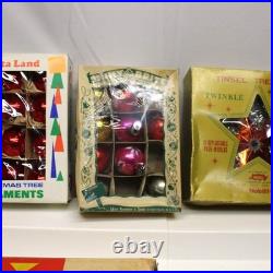 Vintage Mid-Century Christmas Ornaments and Lights Lot