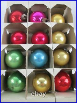 Vintage Mixed Boxed Lot Glass Christmas Ornament Shiny Brite Mixed Brand