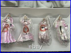 Vintage NEW Christopher RADKO 1999 THE BOO BOYS! 99-056-0 Set/4 Glass Ornaments