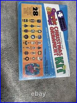 Vintage NOS Makit & Bakit 28 Piece Stained Glass Christmas Ornament Kit 2528