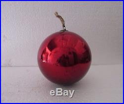 Vintage Old Collectible Rare 7'' Heavy Glass Kugel / Christmas Ornament