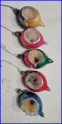 Vintage Poland Christmas Ornaments Glass Hand Painted Lot Of 16. Fantasia