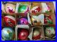 Vintage-Poland-Colorful-Glass-Christmas-Ornaments-Mica-Hand-Painted-Box-Of-12-QQ-01-oex
