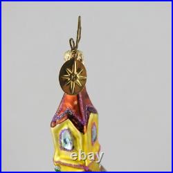 Vintage Radko GINGERBREAD LANE Candy Village Tree Glass Christmas Ornament 8