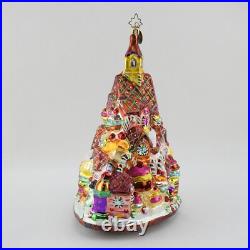 Vintage Radko GINGERBREAD LANE Candy Village Tree Glass Christmas Ornament 8
