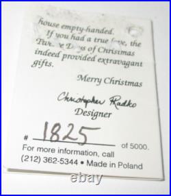 Vintage Radko Partridge in a Pear Tree 12 Days of Christmas Ornament SIGNED+ Tag Vintage Radko Partridge in a Pear Tree 12 Days of Christmas Ornament SIGNED+ Tag
