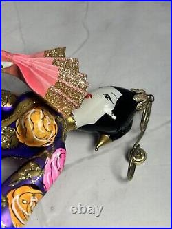 Vintage Rare Radko FAN DANCER Glass GEISHA Lady Ornament