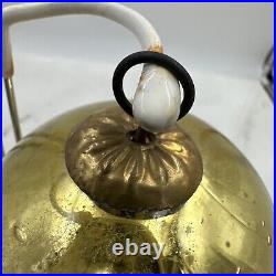 Vintage Round Gold Original Mercury Glass Kugel Christmas Ornament Germany