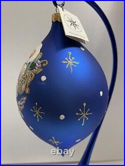 Vintage SANTA'S HERALD Radko 6.5 Glass Ornament 1997 97-319-0 Italian Christmas
