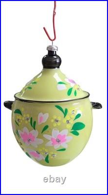 Vintage Sears Italian Collection Hand Painted Glass Ornament Set 4 Made in Italy