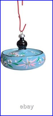 Vintage Sears Italian Collection Hand Painted Glass Ornament Set 4 Made in Italy