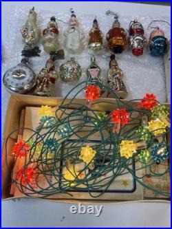 Vintage Set of 12 Soviet-Era New Year Ornaments and Garland Vintage Set of 12 Soviet-Era New Year Ornaments and Garland