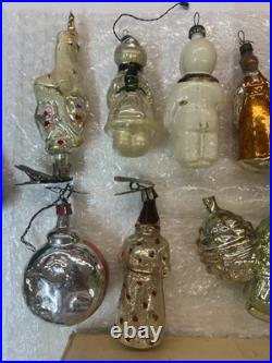 Vintage Set of 12 Soviet-Era New Year Ornaments and Garland USSR Vintage Set of 12 Soviet-Era New Year Ornaments and Garland USSR