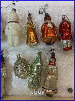 Vintage Set of 12 Soviet-Era New Year Ornaments and Garland USSR Vintage Set of 12 Soviet-Era New Year Ornaments and Garland USSR