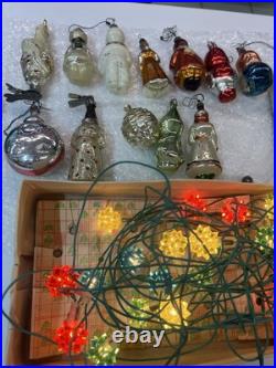 Vintage Set of 12 Soviet-Era New Year Ornaments and Garland USSR Vintage Set of 12 Soviet-Era New Year Ornaments and Garland USSR