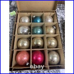 Vintage Shiny Brite Glass Christmas Tree Ornaments 3 Boxes Please Read