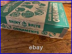 Vintage Shiny Brite Indented Ornaments, Original Pristine Box