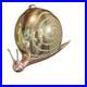 Vintage-Soffieria-De-Carlini-Snail-Glass-Christmas-Ornament-Pink-Gold-Rare-READ-01-na