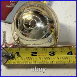 Vintage Soffieria De Carlini Snail Glass Christmas Ornament Pink Gold Rare READ