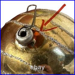 Vintage Soffieria De Carlini Snail Glass Christmas Ornament Pink Gold Rare READ