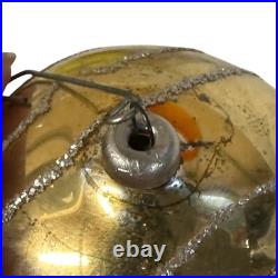 Vintage Soffieria De Carlini Snail Glass Christmas Ornament Pink Gold Rare READ