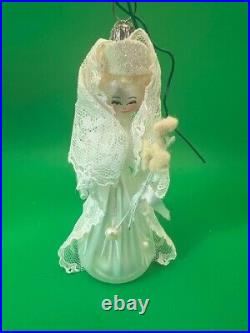 Vintage Soffieria de Carlini Blown Art Glass Italy Bride Christmas Ornament ST14