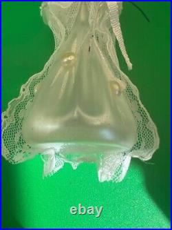 Vintage Soffieria de Carlini Blown Art Glass Italy Bride Christmas Ornament ST14