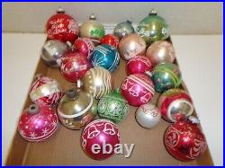 Vintage Stenciled Christmas Ornaments Shiny Brite