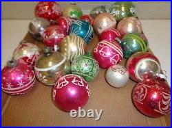 Vintage Stenciled Christmas Ornaments Shiny Brite
