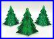 Vintage-Viking-Dalzell-4-5-Green-Glass-Christmas-Trees-Lot-Of-3-RARE-01-ja