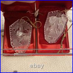 Vintage Waterford Crystal 1979 1993 Christmas Ornaments & Cases 15 Total