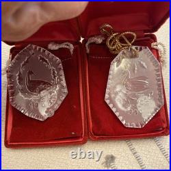 Vintage Waterford Crystal 1979 1993 Christmas Ornaments & Cases 15 Total