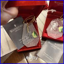 Vintage Waterford Crystal 1979 1993 Christmas Ornaments & Cases 15 Total