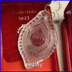 Vintage Waterford Crystal 1979 1993 Christmas Ornaments & Cases 15 Total