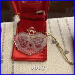 Vintage Waterford Crystal 1979 1993 Christmas Ornaments & Cases 15 Total