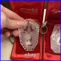 Vintage Waterford Crystal 1979 1993 Christmas Ornaments & Cases 15 Total