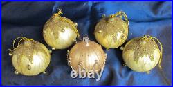 Vintage West Germany Blown Glass Wire Wrapped, Bead & Glitter Christmas Ornament