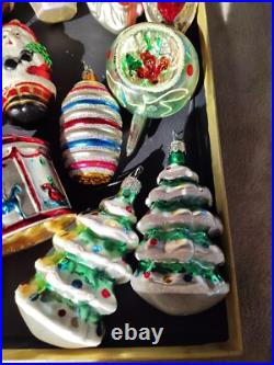 Vintage West Germany & Poland & Chech Hand Blown Glass Christmas Ornament Lot 12