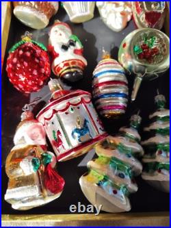 Vintage West Germany & Poland & Chech Hand Blown Glass Christmas Ornament Lot 12