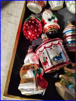 Vintage West Germany & Poland & Chech Hand Blown Glass Christmas Ornament Lot 12