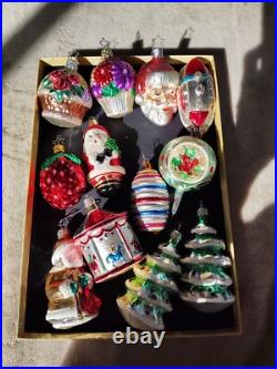 Vintage West Germany & Poland & Chech Hand Blown Glass Christmas Ornament Lot 12