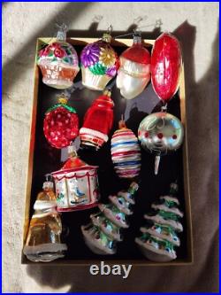 Vintage West Germany & Poland & Chech Hand Blown Glass Christmas Ornament Lot 12