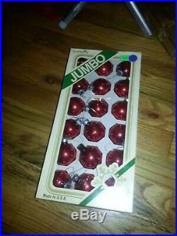 Vintage aluminum christmas tree 4' with Color wheel, glass ornaments org. Box