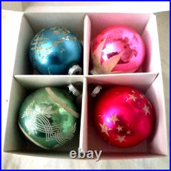 Vintage asstd Glass ornaments 6 boxes of 4